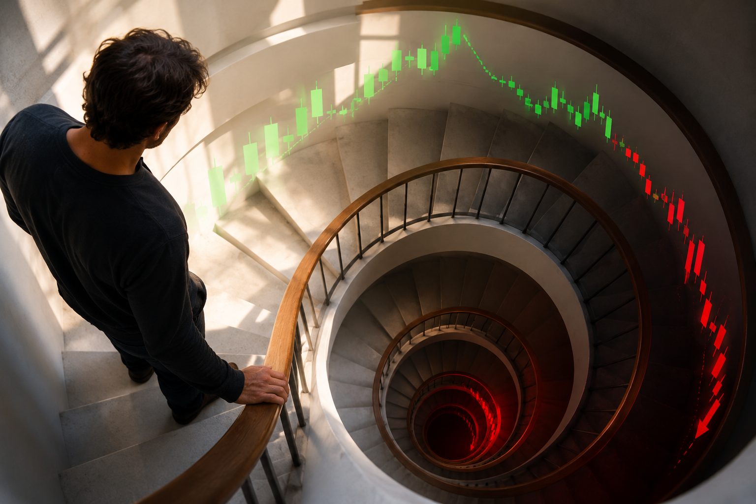 photo of spiral white stairs