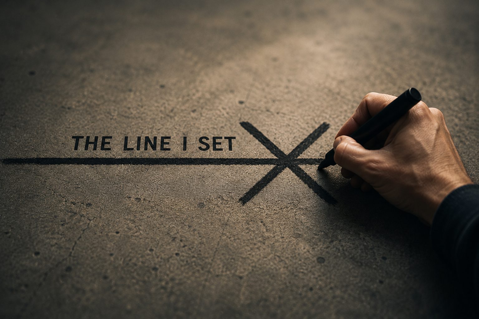 THE LINE YOU DREW. THEN CROSSED.